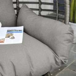 Outsunny Wicker Rattan Egg Chair With 4 Legs Grey -Günstiges Grün Ecke Geschäft jXLd4d17eecc29b03 jpg