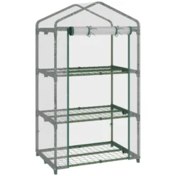 Outsunny Mini Greenhouse 3 Tier 69Lx49Wx125H Cm - Clear