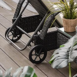 Outsunny Rattan Lounge Set With Side Table - Black -Günstiges Grün Ecke Geschäft kT3152180efc0c049 jpg