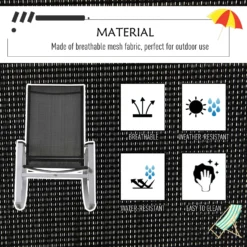 Outsunny Rocking Chair Sun Lounger Garden Seat Patio High Back Texteline Black -Günstiges Grün Ecke Geschäft kWD5bd17dc39d449c