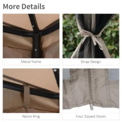 Outsunny Outdoor Gazebo 295L X 295W X 263Hcm-Taupe -Günstiges Grün Ecke Geschäft lCW04017dc2c183b1 jpg