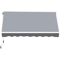 Outsunny Retractable Awning 2.5m X 2m - Grey -Günstiges Grün Ecke Geschäft lPMdaa17f62ef8cd7 jpg