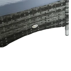 Outsunny Rattan Sun Lounger W/ Cushion - Grey -Günstiges Grün Ecke Geschäft lktd4d18827c53c57 jpg