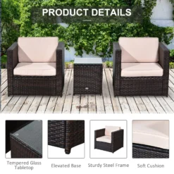 Outsunny-Rattan Bistro Set -Günstiges Grün Ecke Geschäft lmbec417dc41d6728 485e69b8 06e1 4a40 ae3c c126aebf1cd2