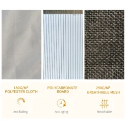 Outsunny Hardtop Gazebo 3x3.6m - Grey -Günstiges Grün Ecke Geschäft lwqd4d1811dea717a jpg