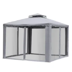Outsunny Gazebo 3m X 3m Grey -Günstiges Grün Ecke Geschäft mEY00317dc3af8a64 jpg