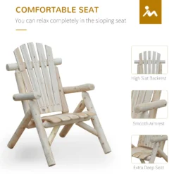 Outsunny Adirondack Chair -Natural Wood -Günstiges Grün Ecke Geschäft mfBff717dc1aee36b 4739e7f7 9cc6 46ad ac22 42fb6de73bfb