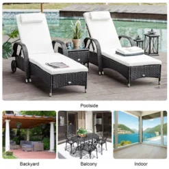 Outsunny Rattan Lounge Set With Side Table - Black -Günstiges Grün Ecke Geschäft nZ3b1017eecc29e64 jpg