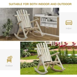Outsunny Adirondack Rocking Chair -Günstiges Grün Ecke Geschäft oAQ75618194313367 jpg
