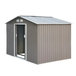 Outsunny Storage Shed In Galvanised Steel With Sliding Door 9ft X 6ft - Grey -Günstiges Grün Ecke Geschäft qZhdaa188d39dfd56 jpg