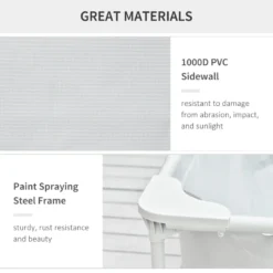 Outsunny Swimming Pool With Steel Frame & Filter 315L X 225W X 75H Cm - Grey -Günstiges Grün Ecke Geschäft qee97817dc4f942c5 jpg