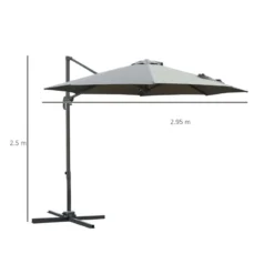 Outsunny Hanging Umbrella 3m - Dark Grey -Günstiges Grün Ecke Geschäft qz9ba817dc4420c53 jpg