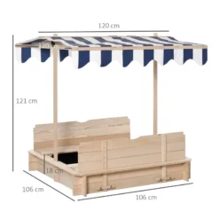 Outsunny Wooden Square Sandpit 106L X 106W X 121H Cm -Günstiges Grün Ecke Geschäft r80a1217f2a4aebf9 jpg