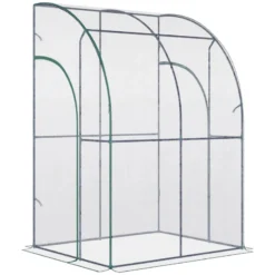 Outsunny Greenhouse Lean To 143x118x212 Cm - Clear
