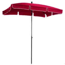 Outsunny Garden Parasol ,Sun Shade Canopy 2 X 1.3m - Red