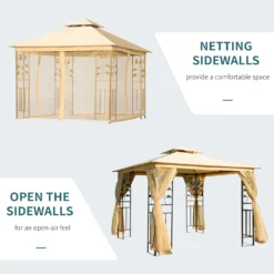 Outsunny Netting Gazebo - 4 Piece Sidewalls -Günstiges Grün Ecke Geschäft sBL20517dc30ac18e d84eabf6 38a2 44c4 a806 5354acba383c