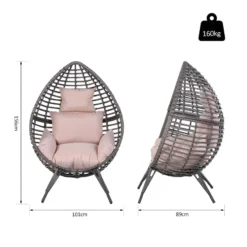 Outsunny Wicker Rattan Outdoor Egg Chair With 4 Legs Beige -Günstiges Grün Ecke Geschäft sLea1217eecc2996f jpg