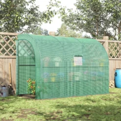 Outsunny Lean To Greenhouse 300L X 150W X 215Hcm - Green -Günstiges Grün Ecke Geschäft t0i6ff186bb744ef2 jpg