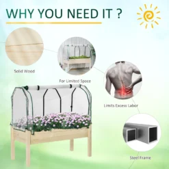 Outsunny Raised Garden Bed Outdoor Elevated Wood Planter -Günstiges Grün Ecke Geschäft t8Ka2917dc3f8cc3b 4abe3160 4c0c 4e8f 9a50 4d0400078e61