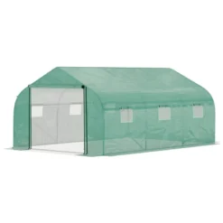 Outsunny Greenhouse Polytunnel 4.47x3x2m - Green -Günstiges Grün Ecke Geschäft tYRefe17e70dafc66 jpg