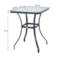 Outsunny Table Square 68.5L X 68.5W X 84H Cm - Black -Günstiges Grün Ecke Geschäft u8sa1217fcf92c052 jpg