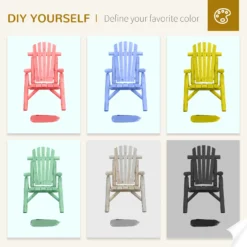 Outsunny Adirondack Chair -Natural Wood -Günstiges Grün Ecke Geschäft uVC23217dc1aee36b fce4807d 5bdb 43c8 a7de d707df1a971c