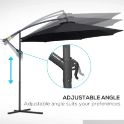Outsunny Cantilever Banana Parasol 3m - Black -Günstiges Grün Ecke Geschäft uZh88c182a12c6128 jpg