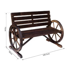 Outsunny Garden Bench - Brown -Günstiges Grün Ecke Geschäft uk50f717dc378a2cb 90fb2696 da68 4c6a b478 1cf5278a2718