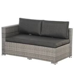 Outsunny Rattan Sofa Set 2.7m - Grey -Günstiges Grün Ecke Geschäft upfdc5180cf8270cb jpg