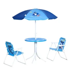 Outsunny Kids Table Chair & Umbrella Set Ages 3-6 Years - Blue -Günstiges Grün Ecke Geschäft vRkdaa17e8eefe39b jpg