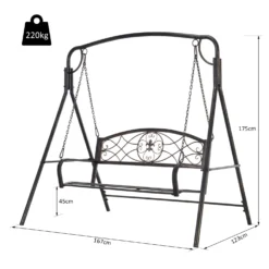 Outsunny Swing Bench - Antique Bronze -Günstiges Grün Ecke Geschäft vx07d917dc4545733 e7139df5 d1c3 4520 af7a de6ca17b544c