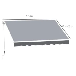 Outsunny Retractable Awning 2.5m X 2m - Grey -Günstiges Grün Ecke Geschäft w99a1217f62ef8cd7 jpg