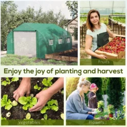 Outsunny Greenhouse Polytunnel 3.5x3x2m - Green -Günstiges Grün Ecke Geschäft wAc75617e9e3986dd jpg