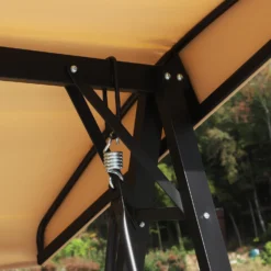 Outsunny 2 Seater Garden Outdoor Swing Chair Lounger Hammock Bench W/ Steel Frame Cushions Adjustable Tilting Canopy Patio Beige -Günstiges Grün Ecke Geschäft wbL0f117dc1273722 264bfff9 a090 4218 9c5d 40063c165709