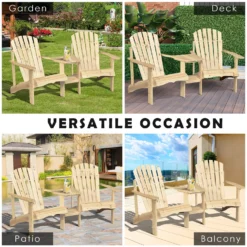Outsunny Adirondack Chairs - Natural -Günstiges Grün Ecke Geschäft x9Zec617e70daf1a9 d22b904a 8e31 41da b680 6555071a4c0e