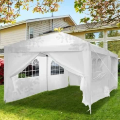 Outsunny Gazebo 3m X 6m - White -Günstiges Grün Ecke Geschäft xFPc2e17e906a8828 jpg