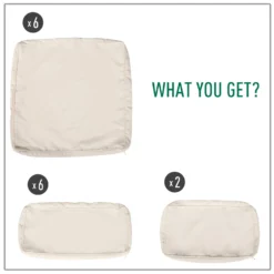 Outsunny-Rattan 6 Seat Cushion Replacement Set -Günstiges Grün Ecke Geschäft xtA23c17dc554b0d4