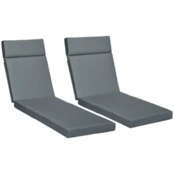 Outsunny Set Of 2 Lounger Cushions - Dark Grey -Günstiges Grün Ecke Geschäft yVRdaa186cc9c13d1 jpg