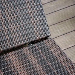 Outsunny PE Rattan Sun Lounger With Cushion, Outdoor Garden Sunbed Furniture With 5-Level Recliner Backrest, And Armrest, Brown -Günstiges Grün Ecke Geschäft zaAb1017eecc29d7d