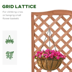 Outsunny Garden Wooden Planter Box With Trellis Lattice Flower Raised Bed 76x36x170cm -Günstiges Grün Ecke Geschäft zgd88c17ee2cf0f22 1c0d93d3 d1e0 4628 872d 6b735b9af8ca